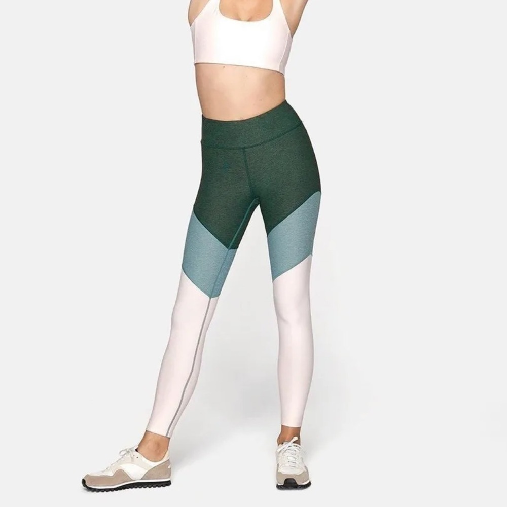 Outdoor Voices NWOT Springs Leggings 7/8 Green Blue - Picture 7 of 9